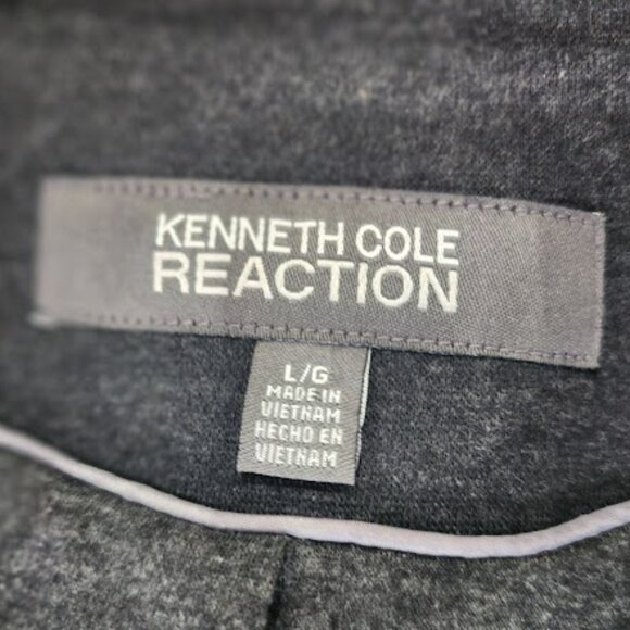 NEW (no tags) Kenneth Cole Reaction Belted Peacoat | Cotton Poly Blend (Large) - Picture 3 of 6